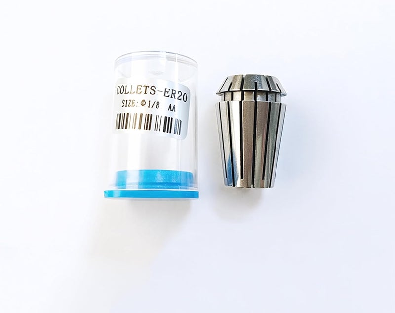 WEXWE Tools ER20 1/8 Inch Size High Precision Spring Collets Set, Accuracy Within 0.008 mm,Within 5000RMP router collets For CNC Milling Engraving Chuck Lathe Tool Holder Workholding Engraving,1pcs - Image 1